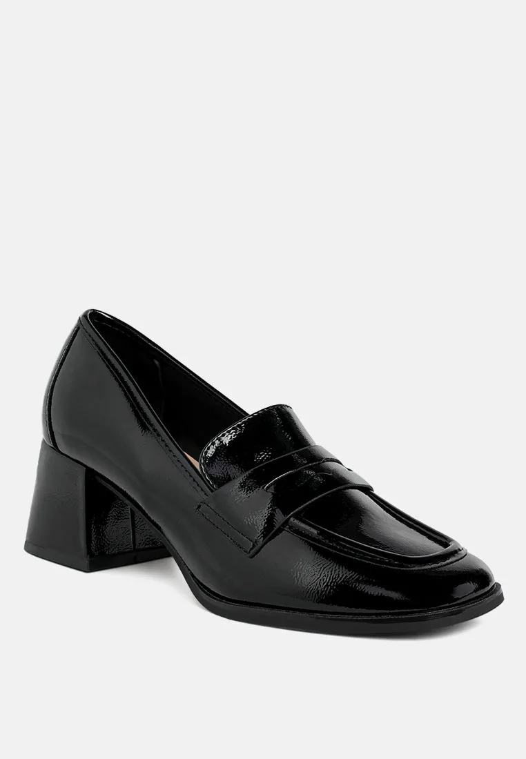 Penny Strap Block Heel Loafers By RAG