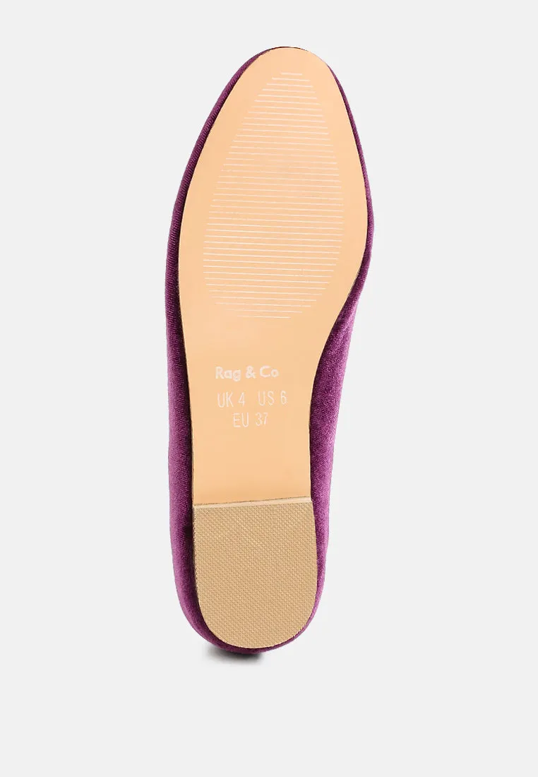 Penny Strap Velvet Loafers By RUW