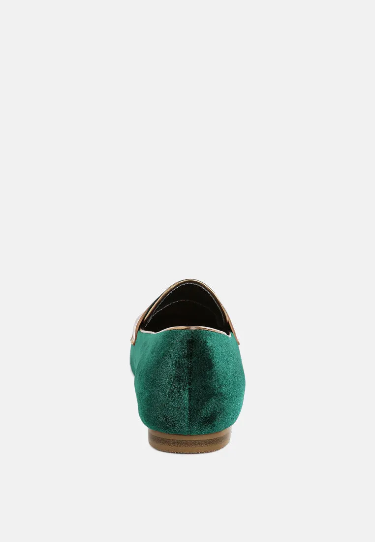 Penny Strap Velvet Loafers By RUW
