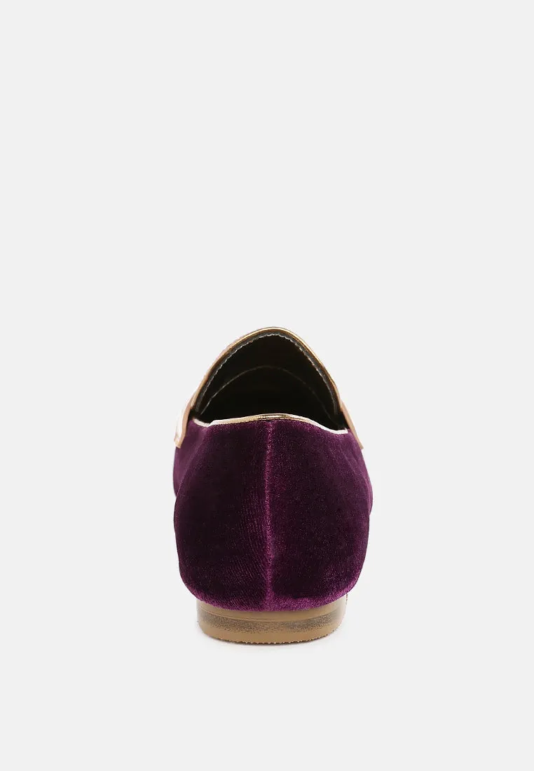 Penny Strap Velvet Loafers By RUW
