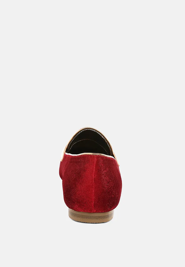 Penny Strap Velvet Loafers By RUW