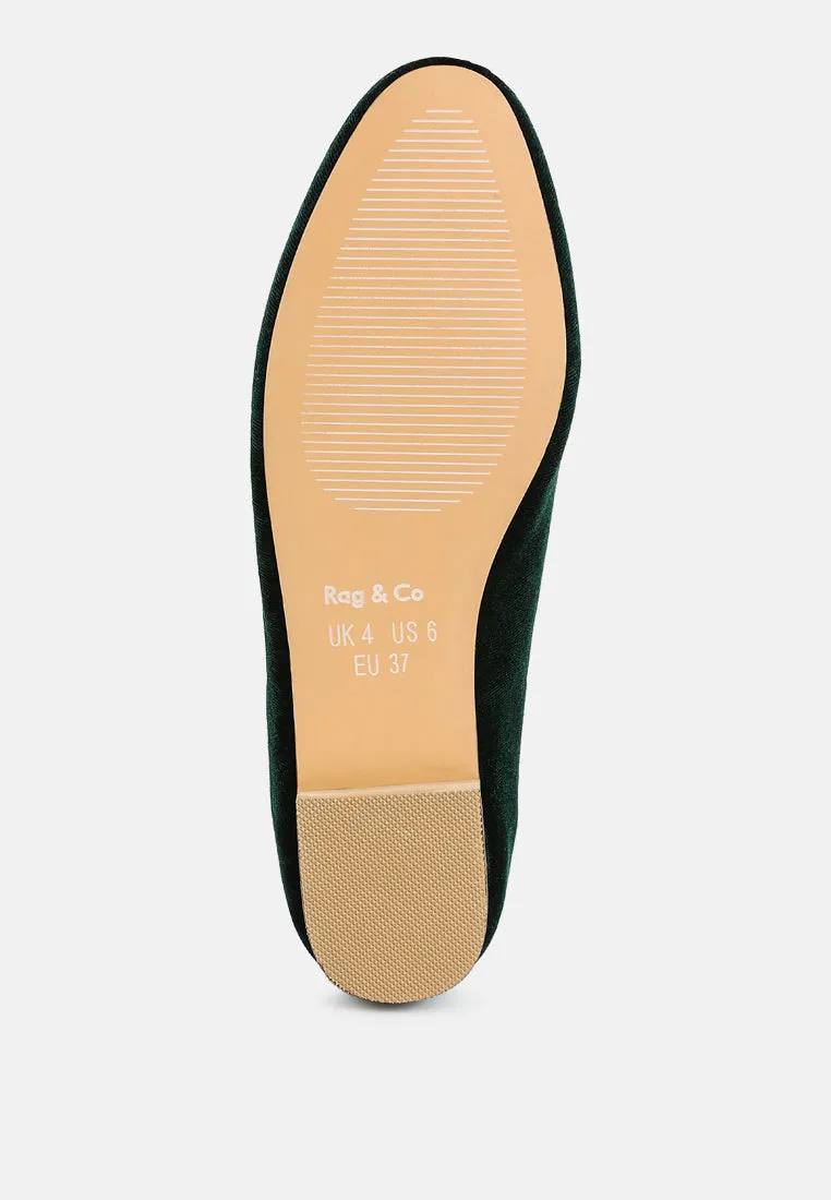 Penny Strap Velvet Loafers By RUW