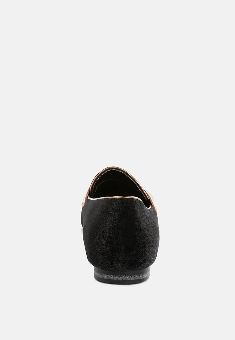 Penny Strap Velvet Loafers By RUW