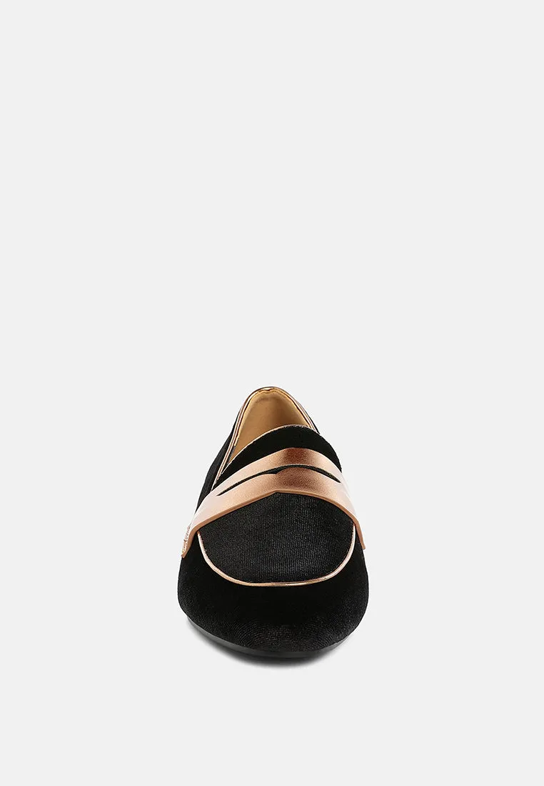 Penny Strap Velvet Loafers By RUW