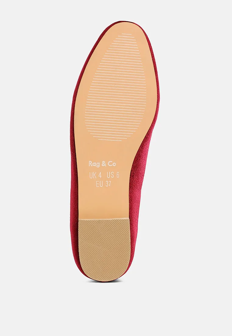 Penny Strap Velvet Loafers By RUW