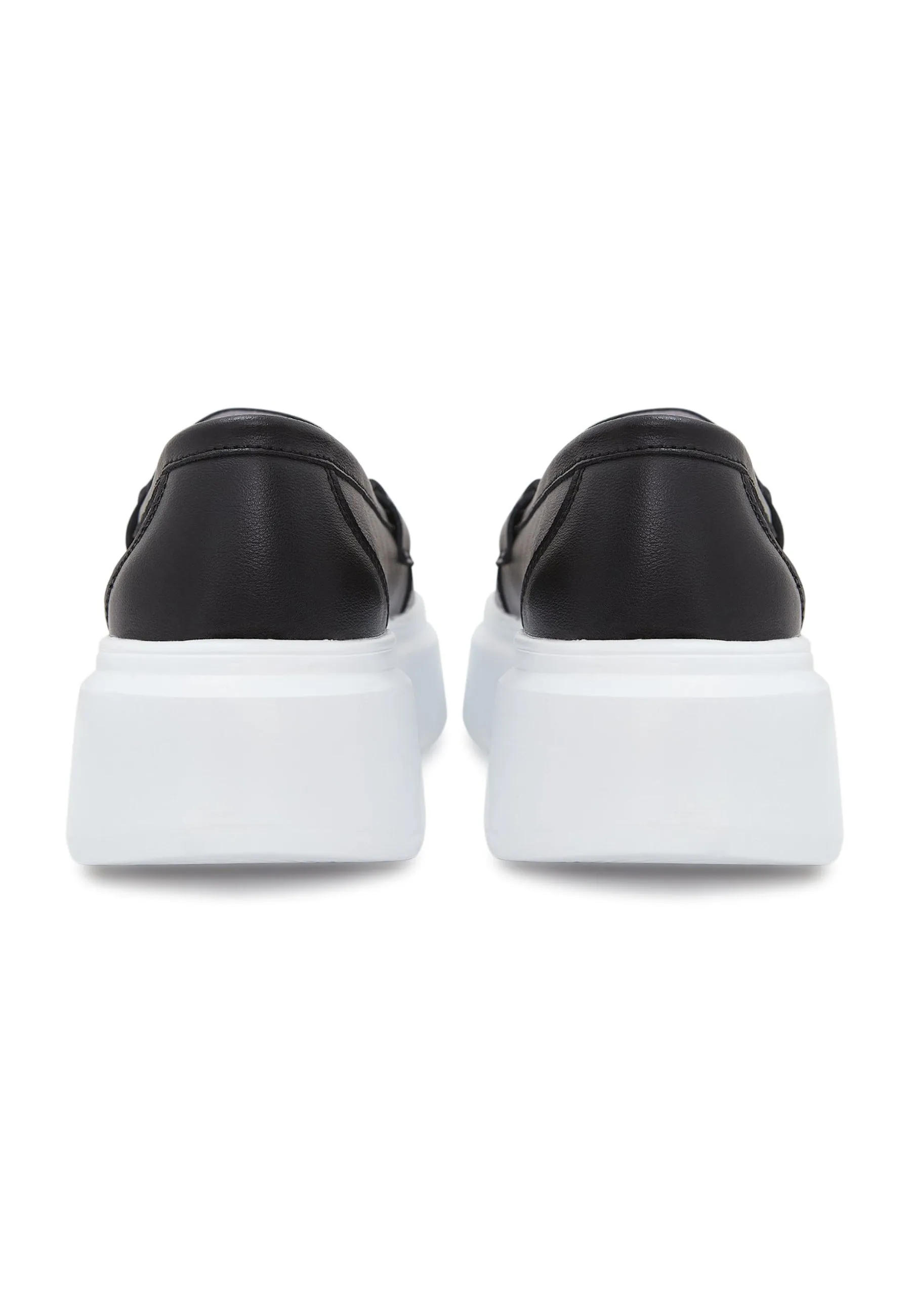 Platform Slip-On Loafers - Black