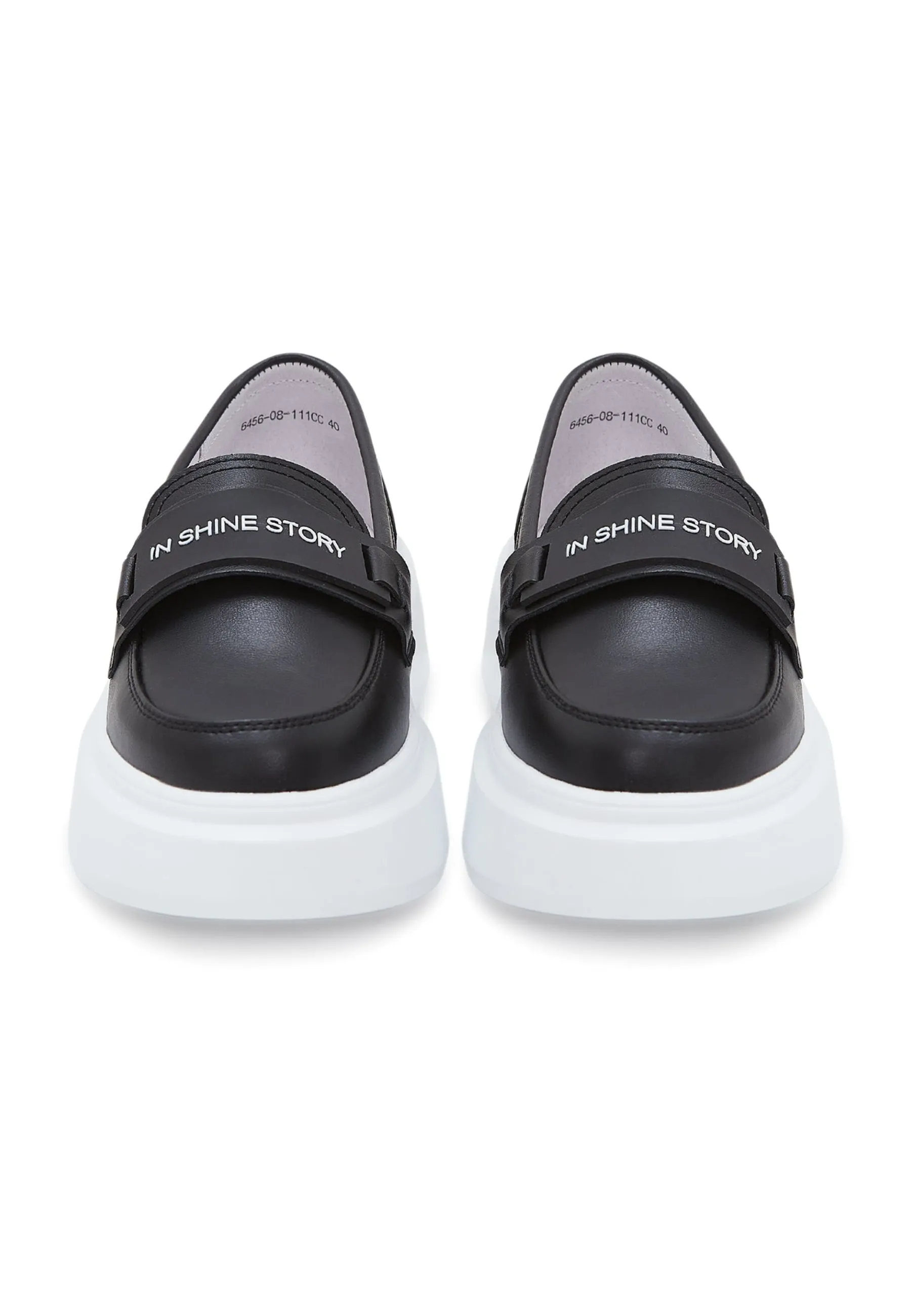 Platform Slip-On Loafers - Black