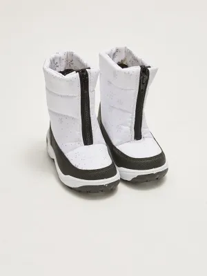 Printed Zippered Girl's Snow Boots
