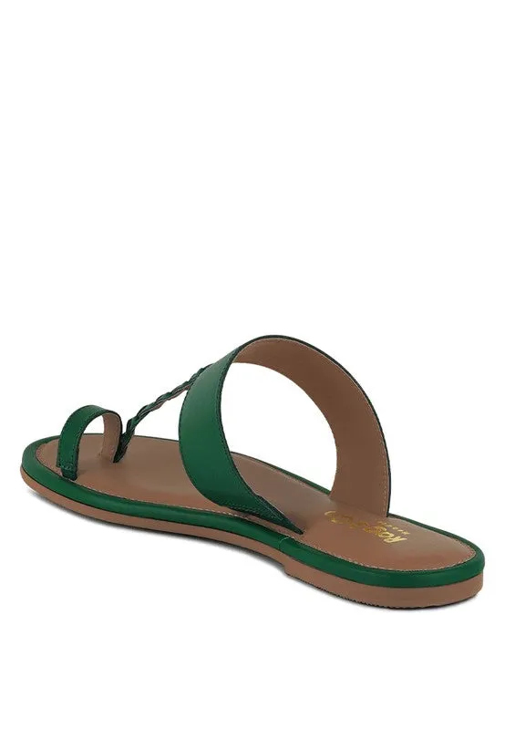 Rag & Co HARRIS Toe Ring Braided Slip On Sandals
