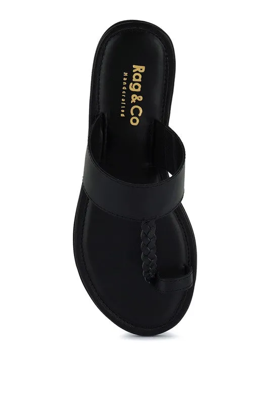 Rag & Co HARRIS Toe Ring Braided Slip On Sandals