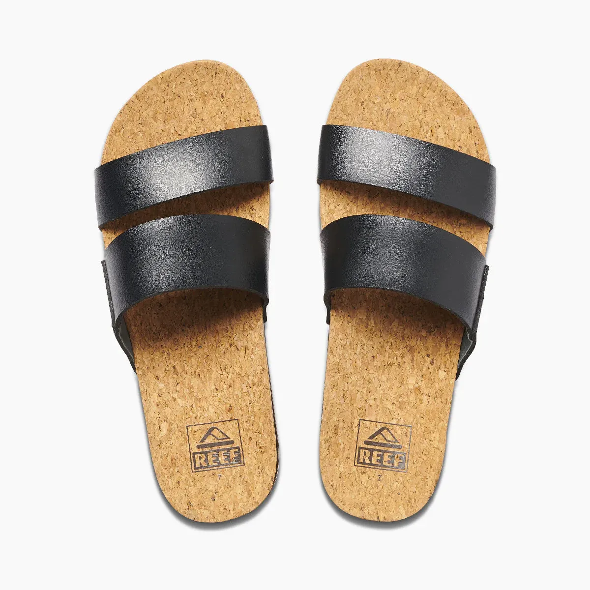 Reef Womens Cushion Vista Black/Natural Sandal