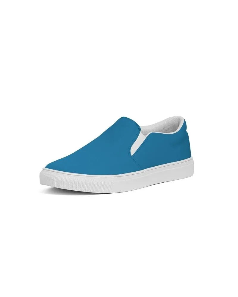 Shaded Cyan Slip-On Canvas Sneakers | Men's | C100M25Y0K30