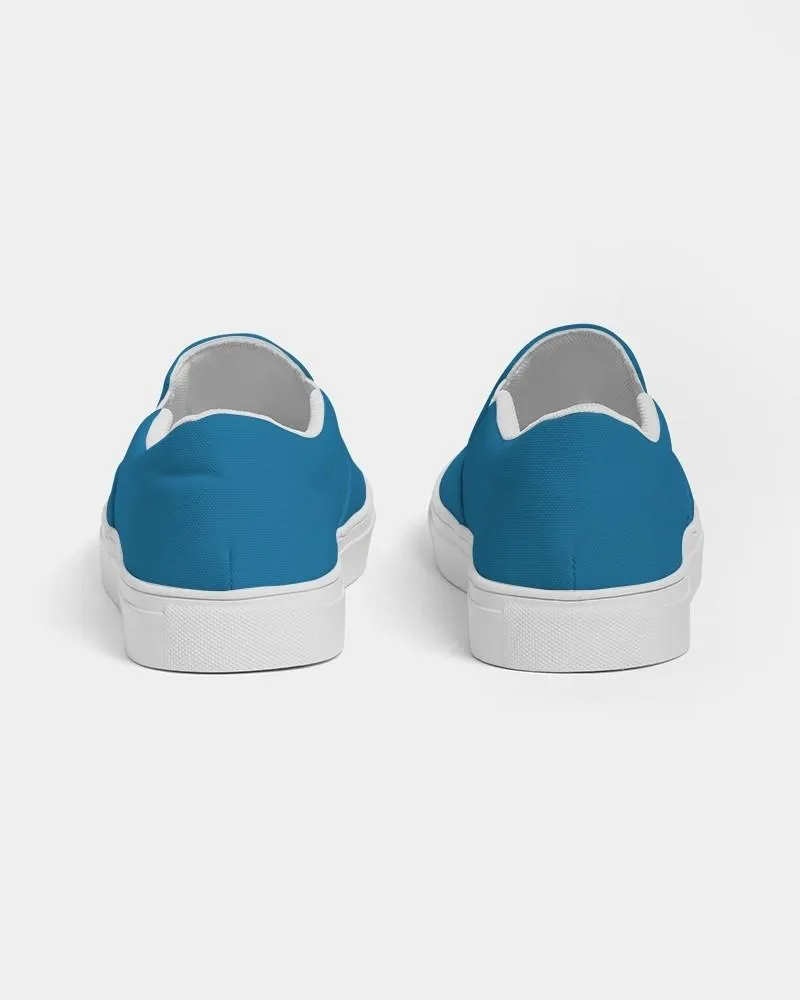 Shaded Cyan Slip-On Canvas Sneakers | Men's | C100M25Y0K30