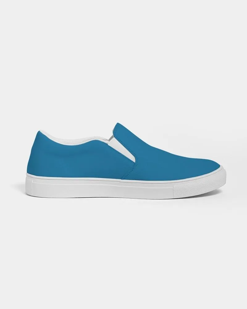Shaded Cyan Slip-On Canvas Sneakers | Men's | C100M25Y0K30