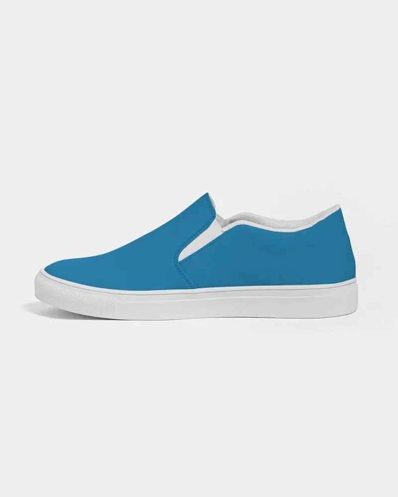 Shaded Cyan Slip-On Canvas Sneakers | Men's | C100M25Y0K30