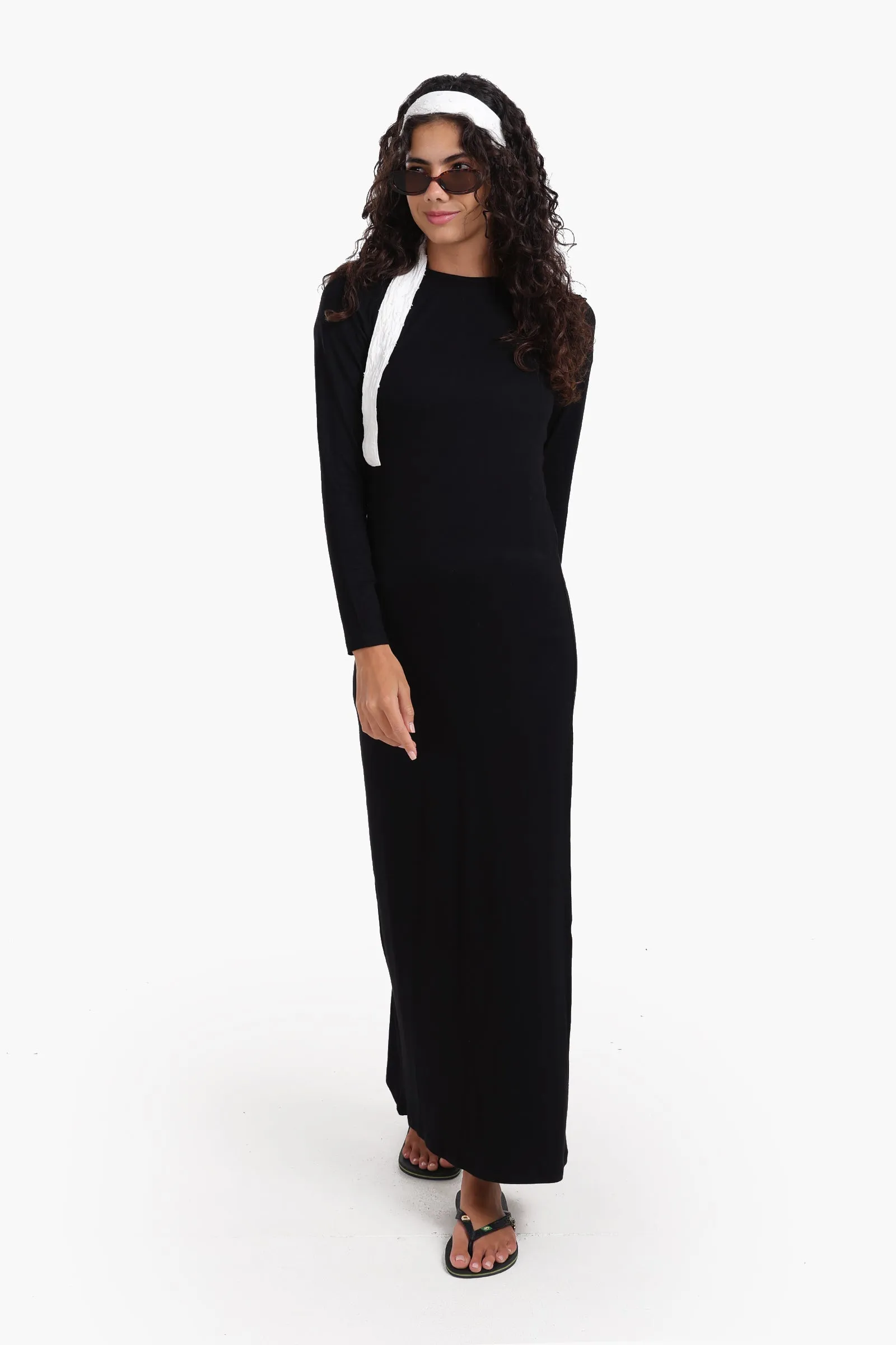 Slim Dress with Back Slit