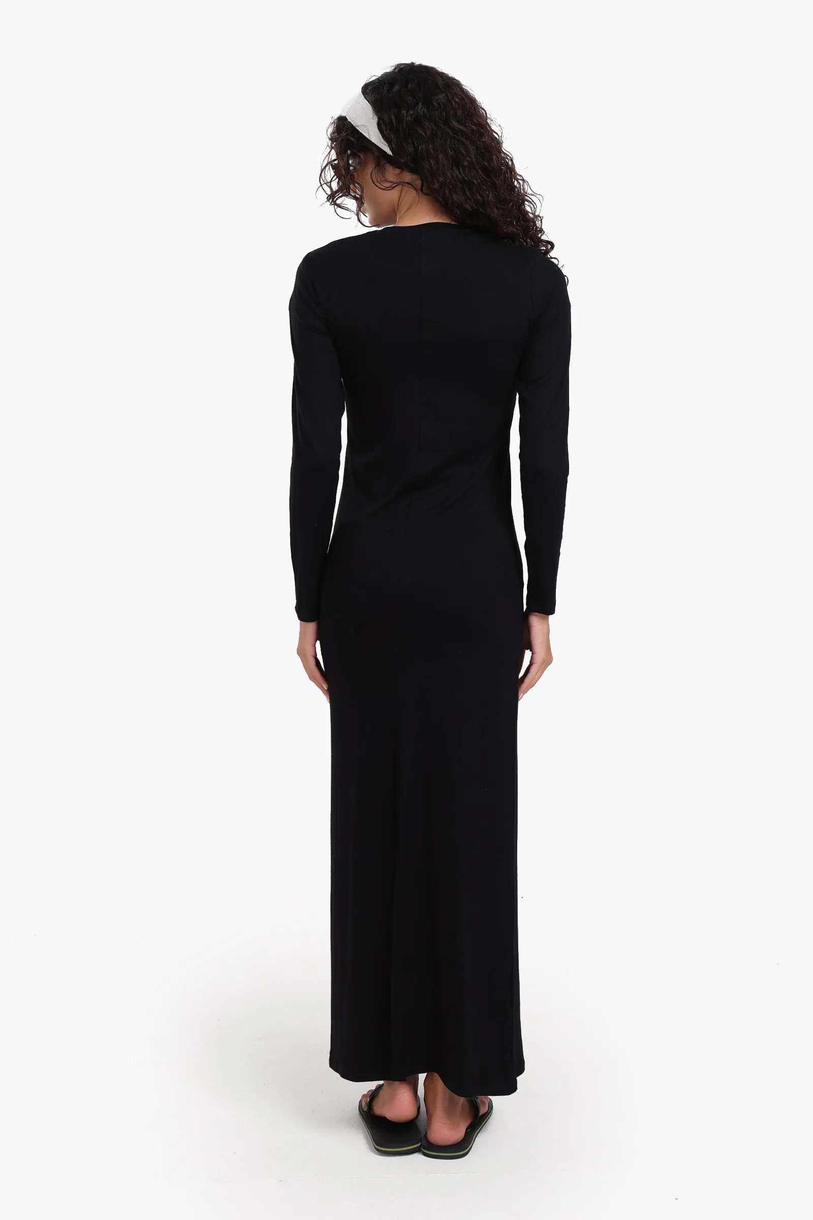 Slim Dress with Back Slit