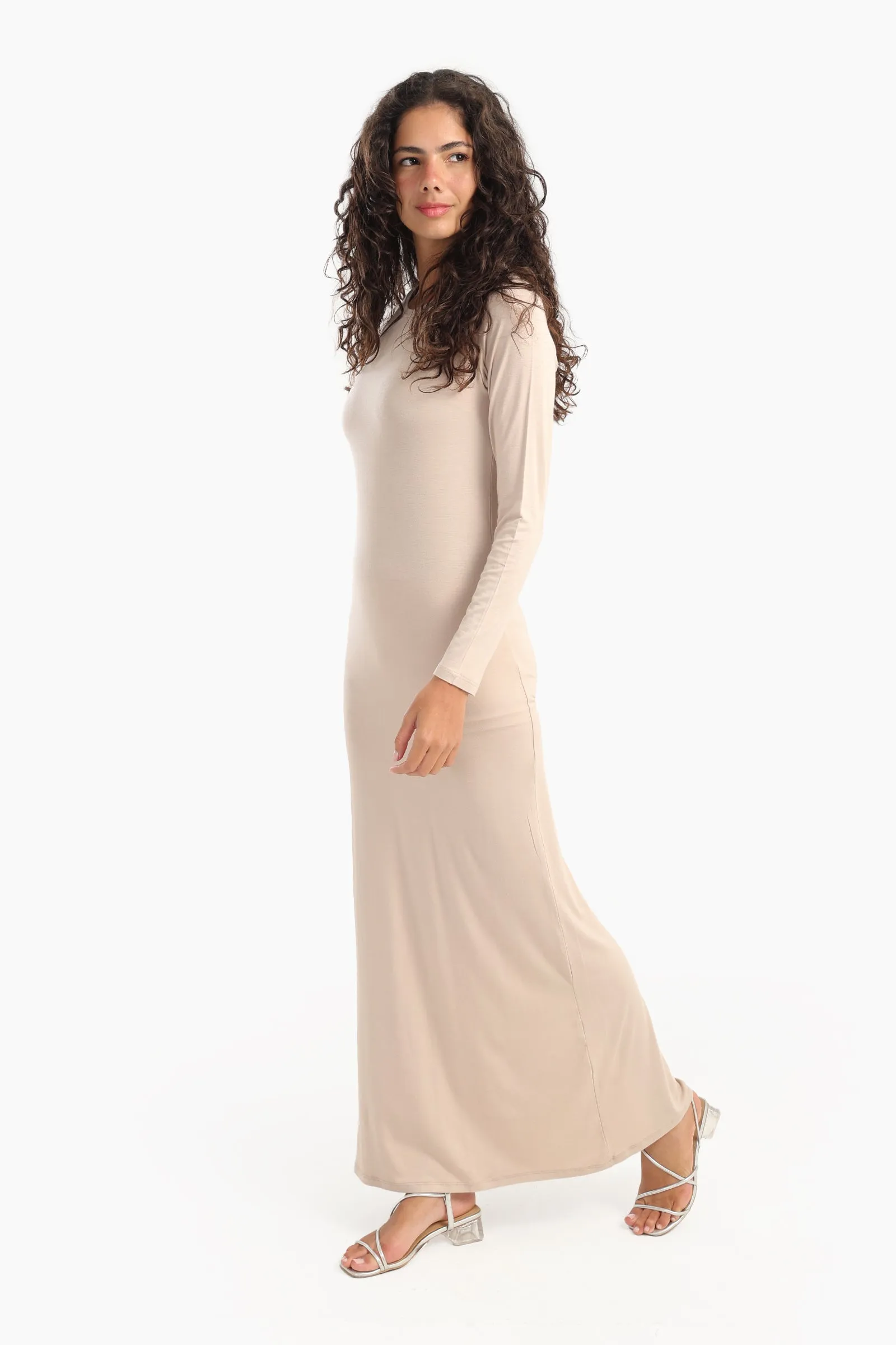 Slim Dress with Back Slit