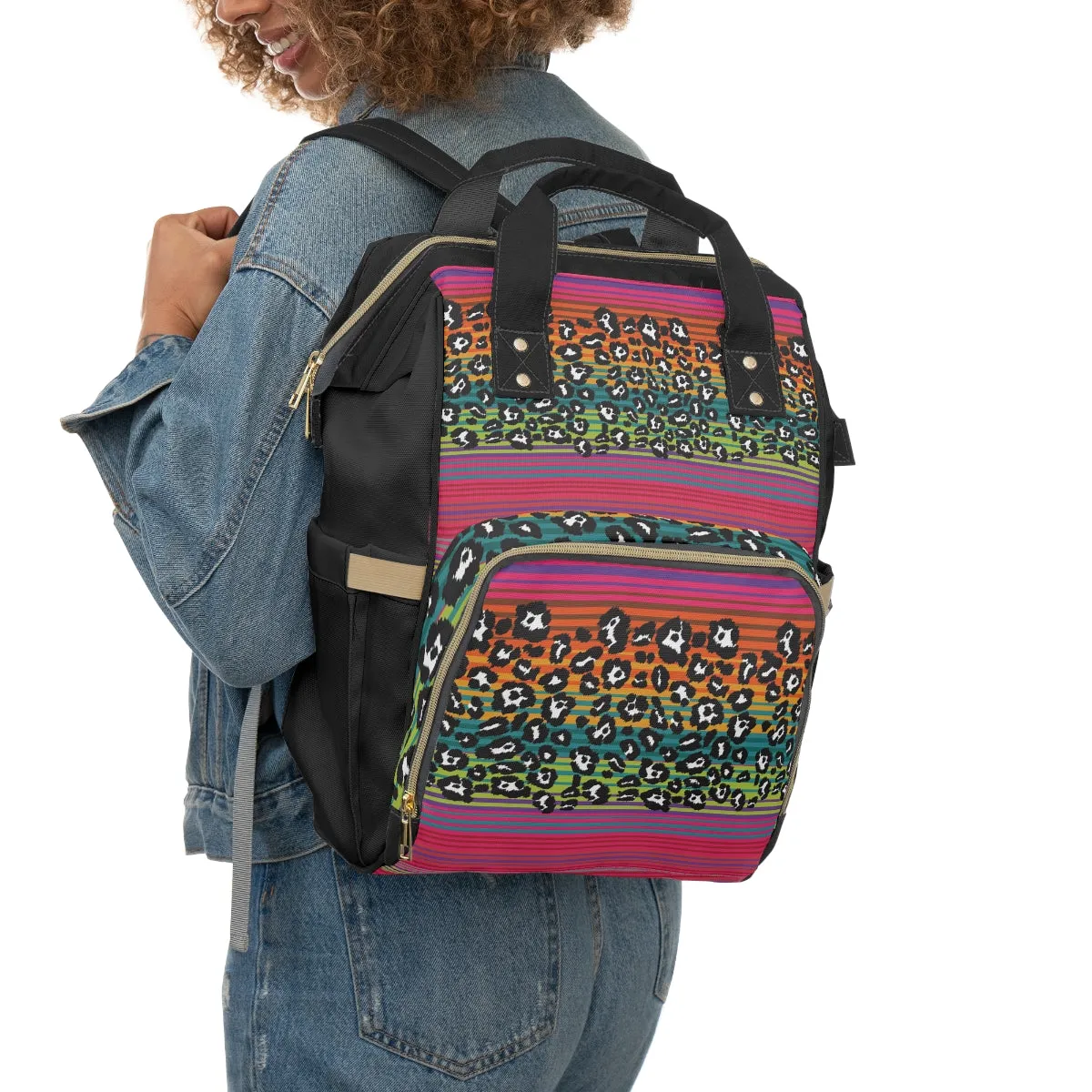 Snow Leopard Serape Top Hand All-Around Bag
