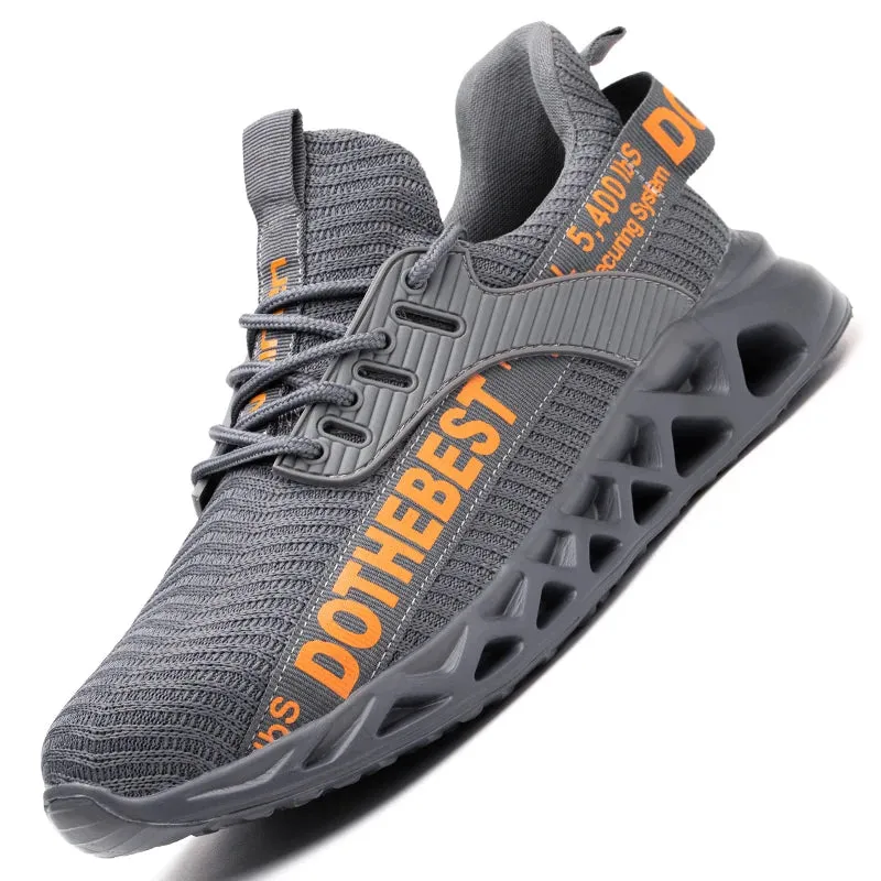 Steel Toe Safety Shoes – Lightweight Work Sneakers, Puncture-Proof Work Shoes, Unisex Construction Safety Boots for Men and Women