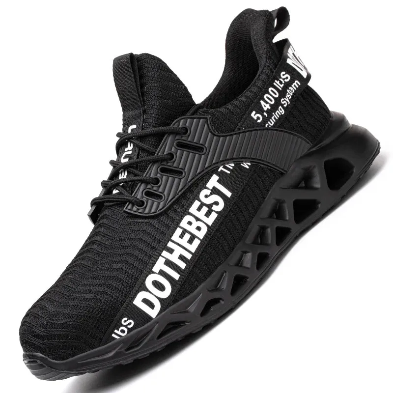 Steel Toe Safety Shoes – Lightweight Work Sneakers, Puncture-Proof Work Shoes, Unisex Construction Safety Boots for Men and Women