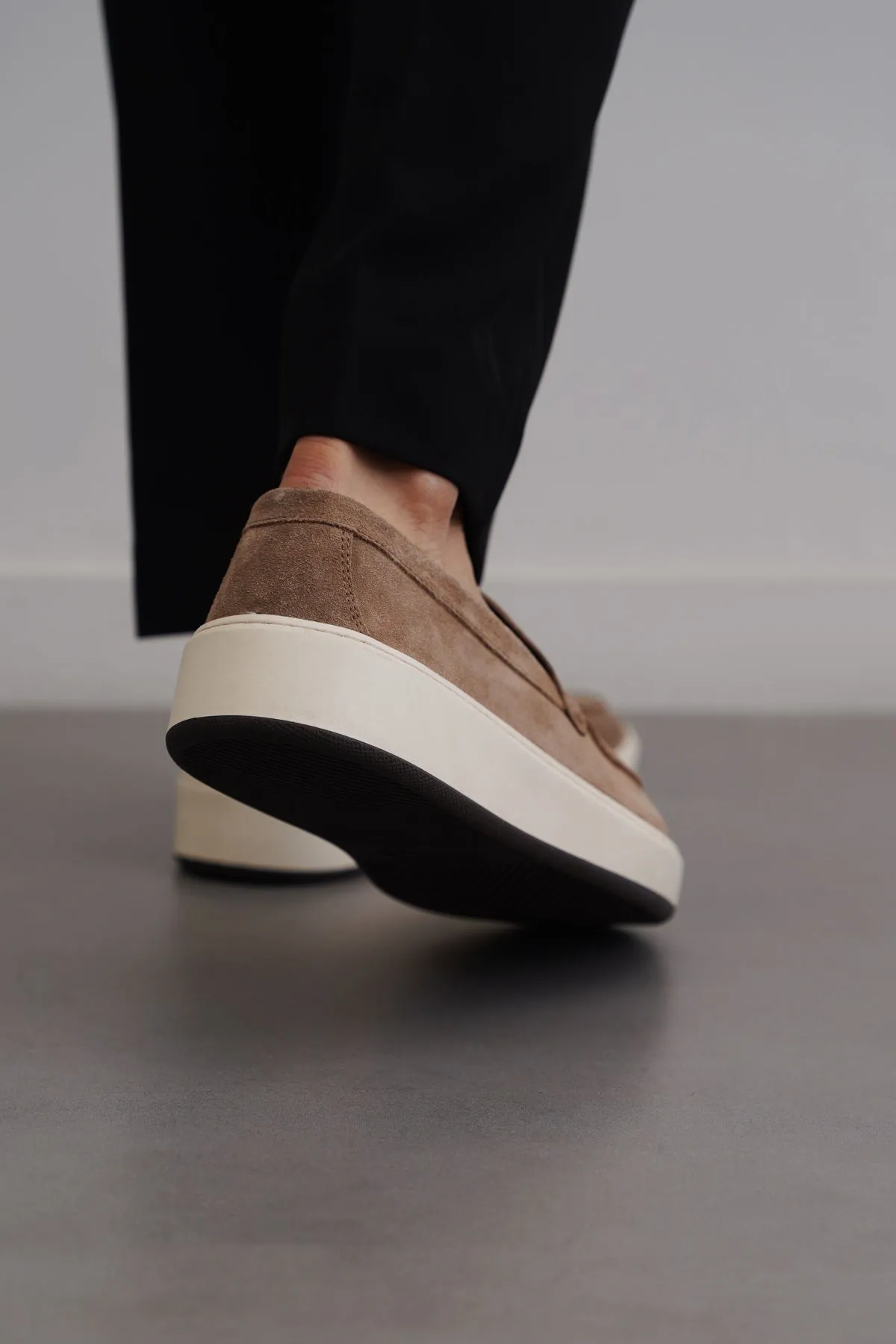 SUEDE LEATHER SLIP ON LOAFERS