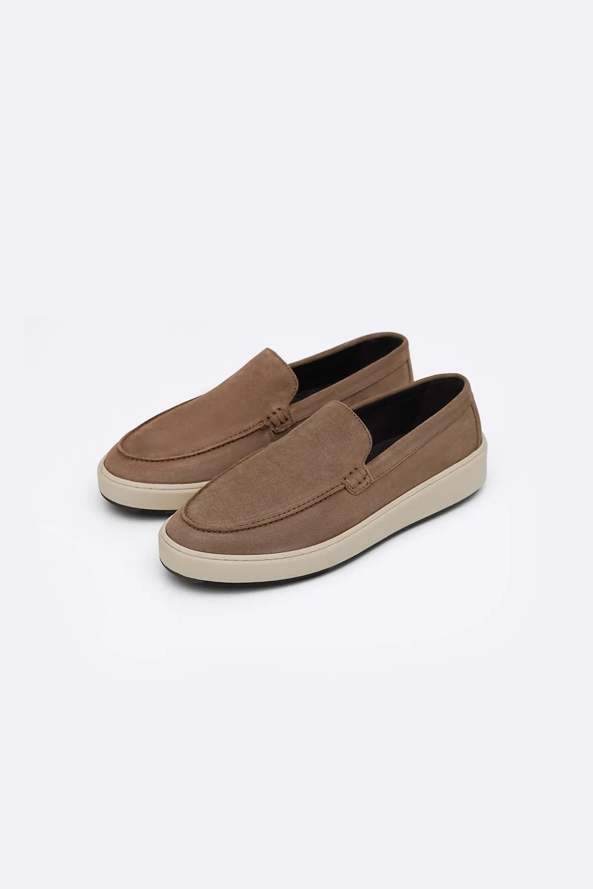 SUEDE LEATHER SLIP ON LOAFERS