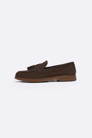 SUEDE LEATHER TASSEL LOAFERS