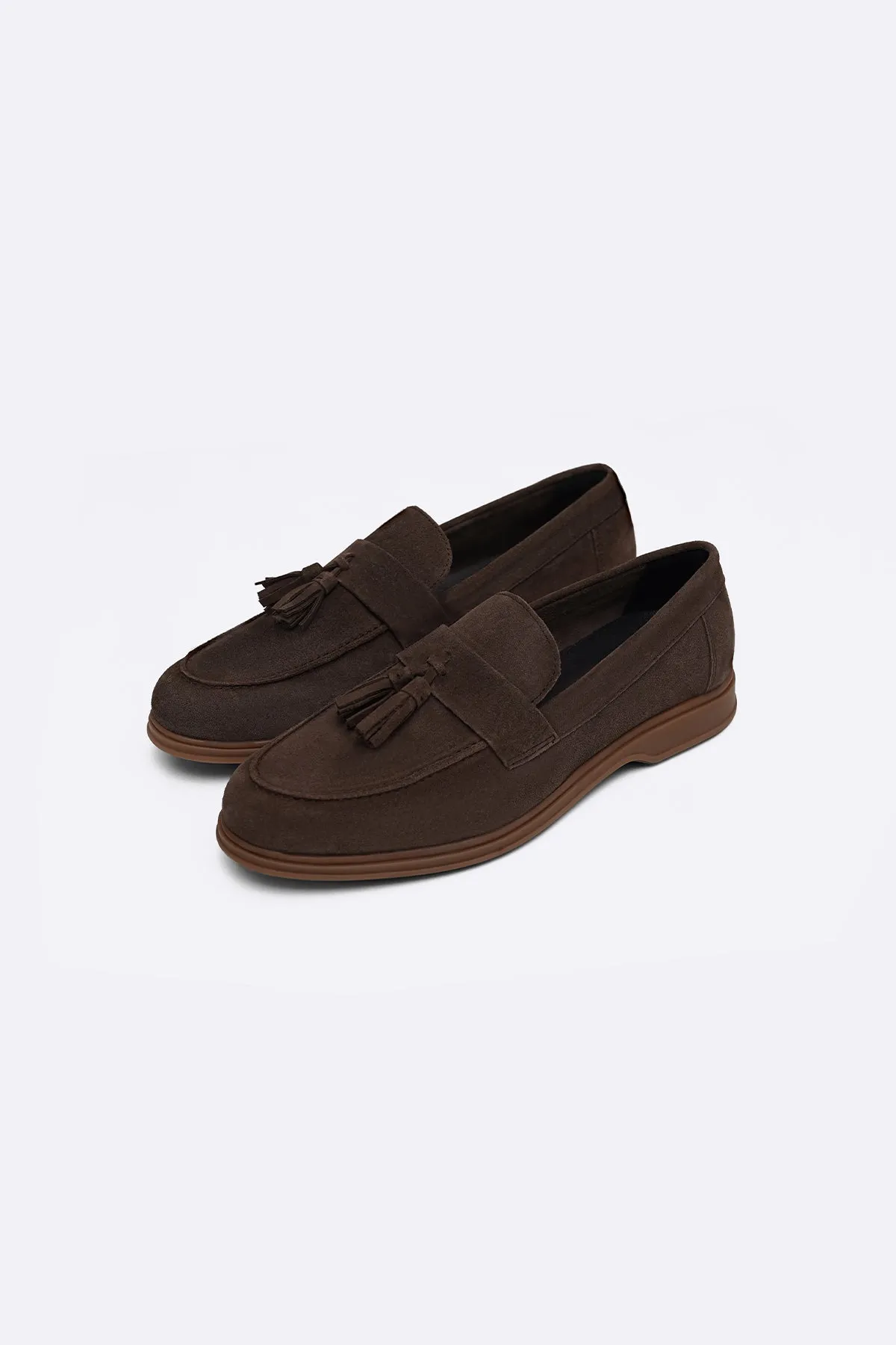 SUEDE LEATHER TASSEL LOAFERS