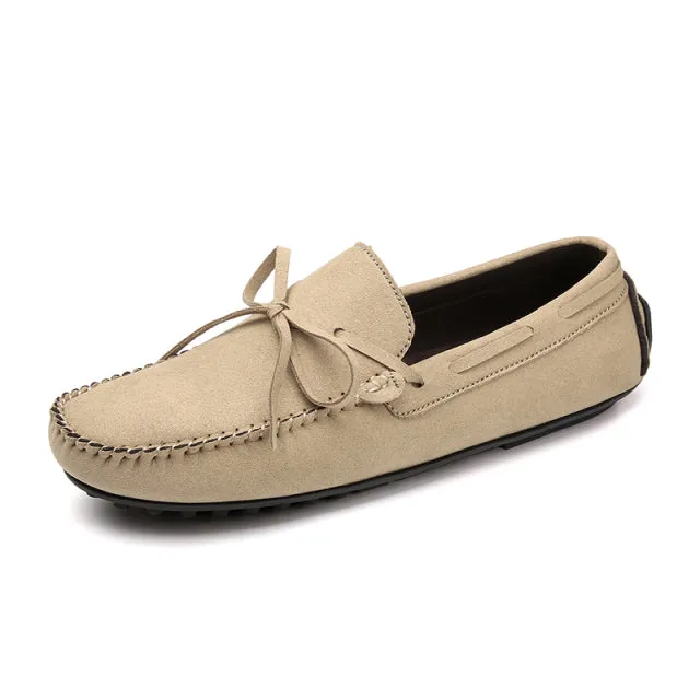 Suede Mens Loafers Luxury Brand Italian Designer Casual Shoes