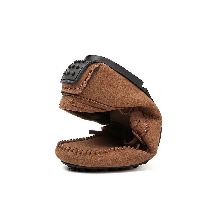 Suede Mens Loafers Luxury Brand Italian Designer Casual Shoes
