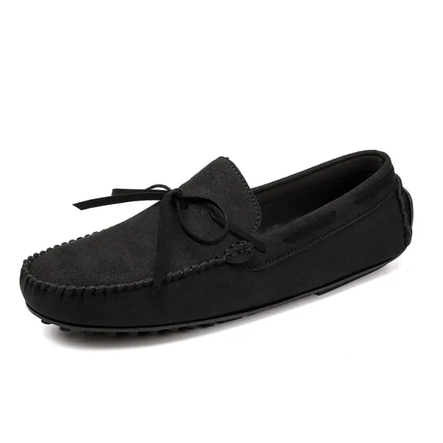 Suede Mens Loafers Luxury Brand Italian Designer Casual Shoes