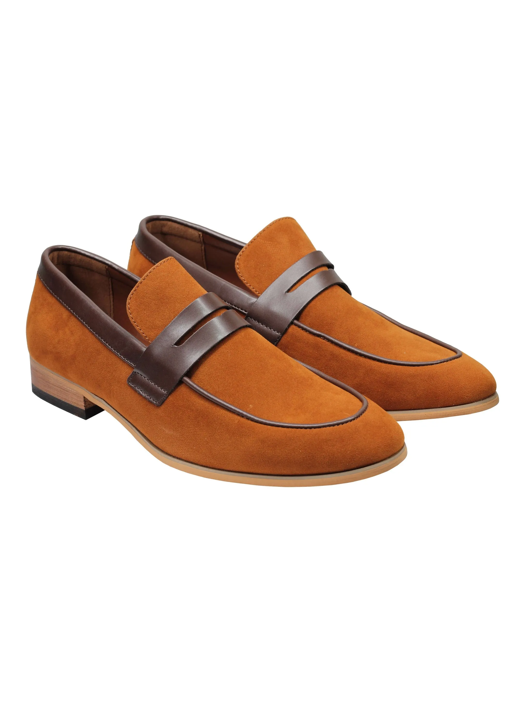 SUEDE PENNY LOAFERS