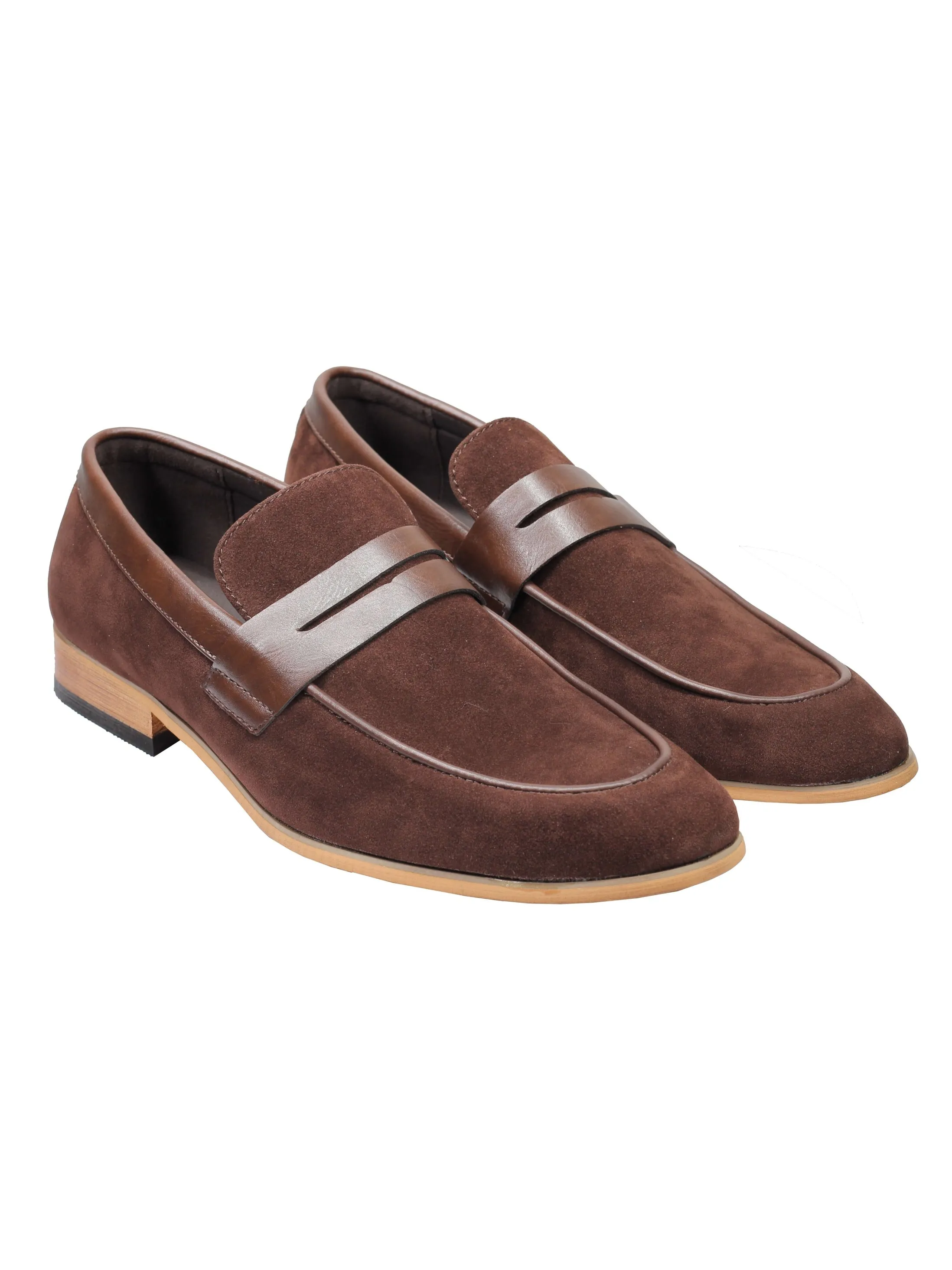 SUEDE PENNY LOAFERS