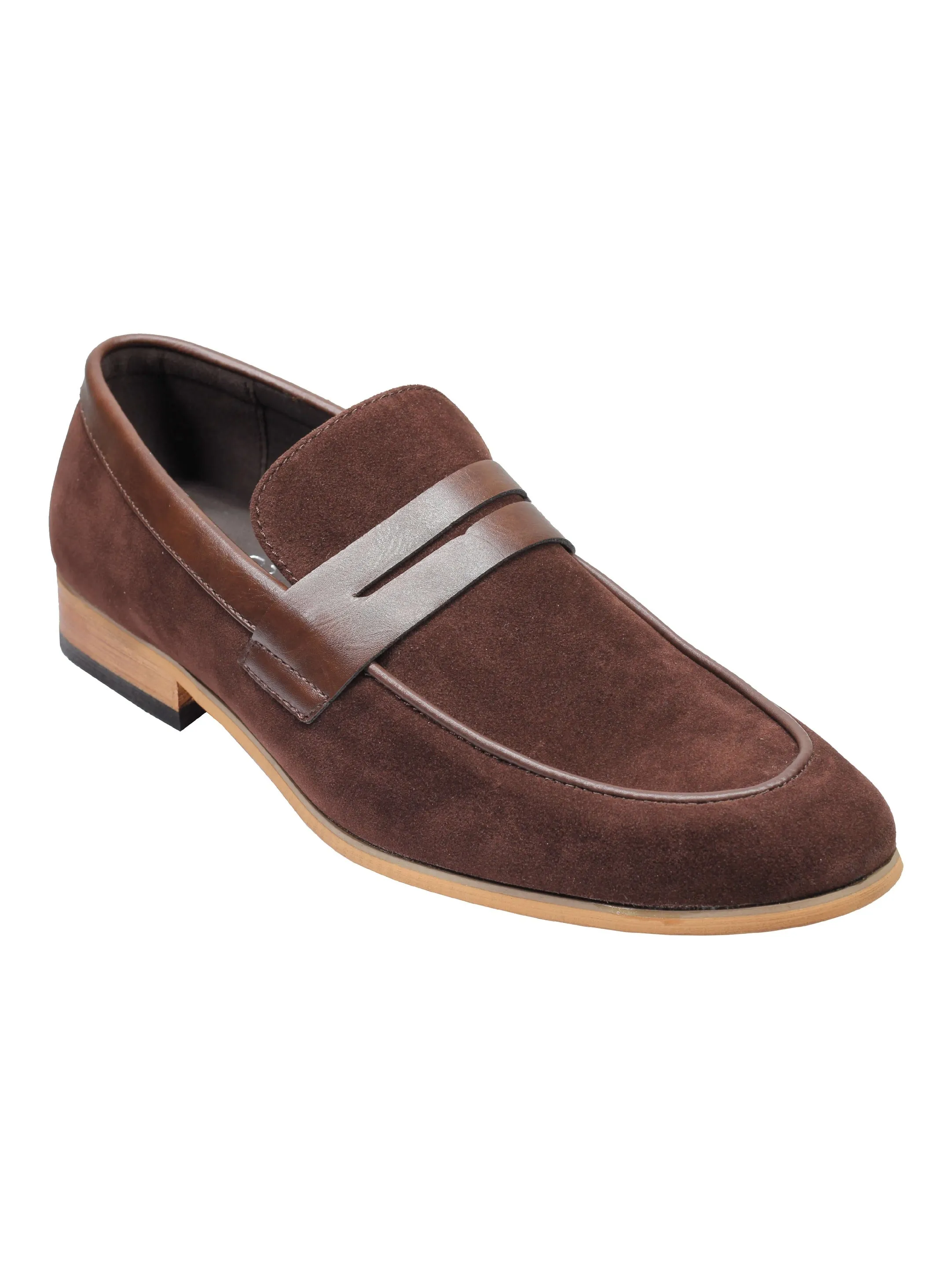 SUEDE PENNY LOAFERS