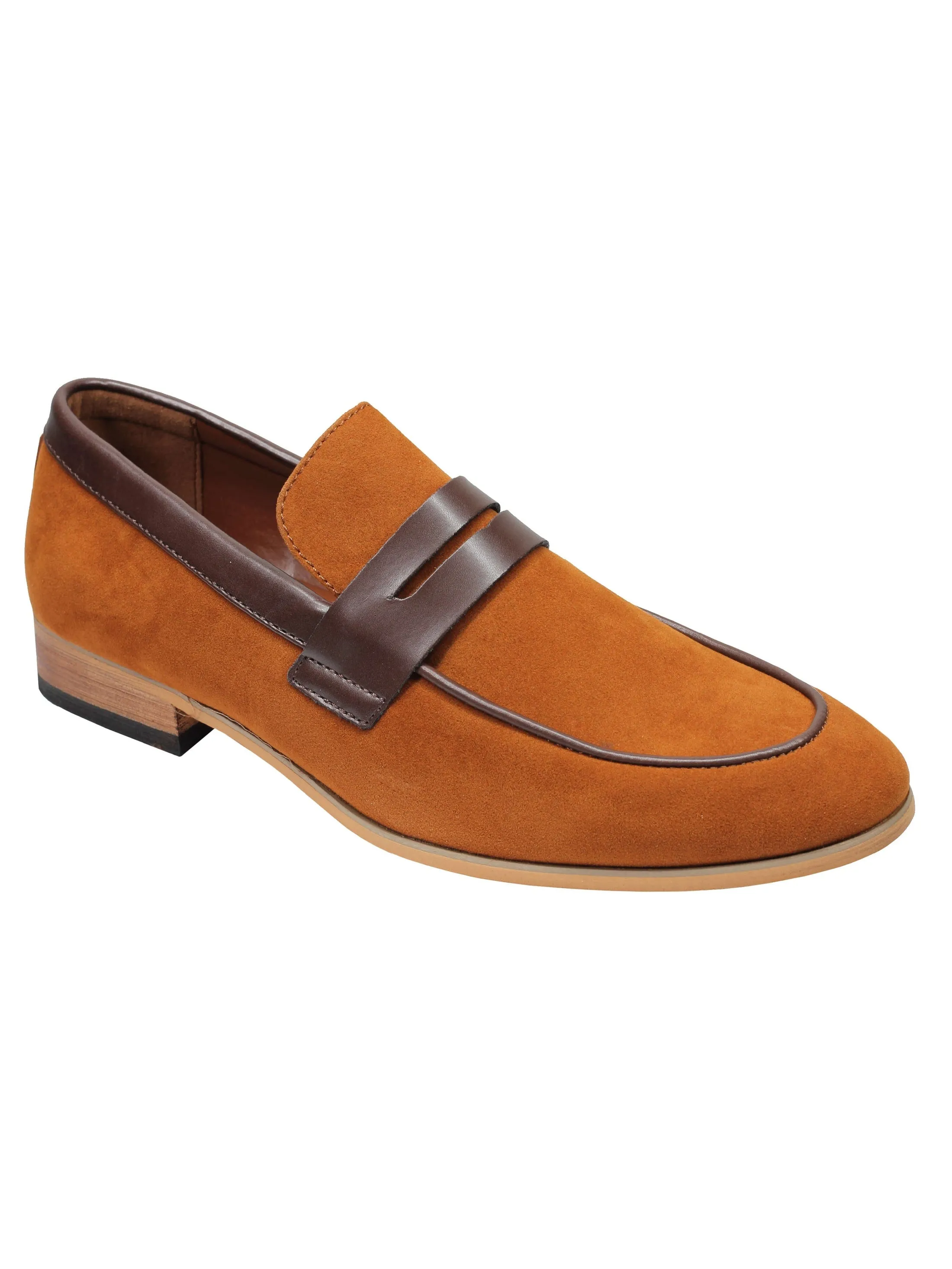 SUEDE PENNY LOAFERS