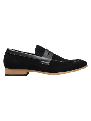 SUEDE PENNY LOAFERS