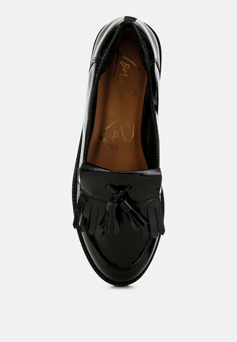 Tassel Faux Leather Loafers By Ruw