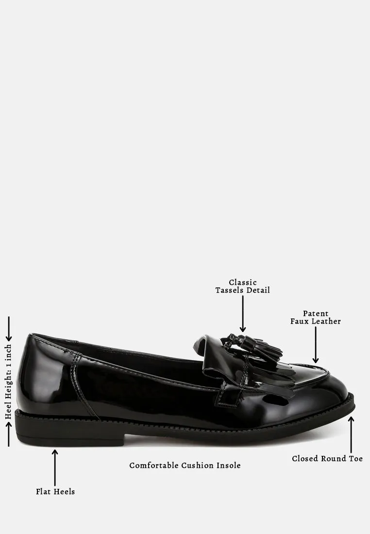 Tassel Faux Leather Loafers By Ruw