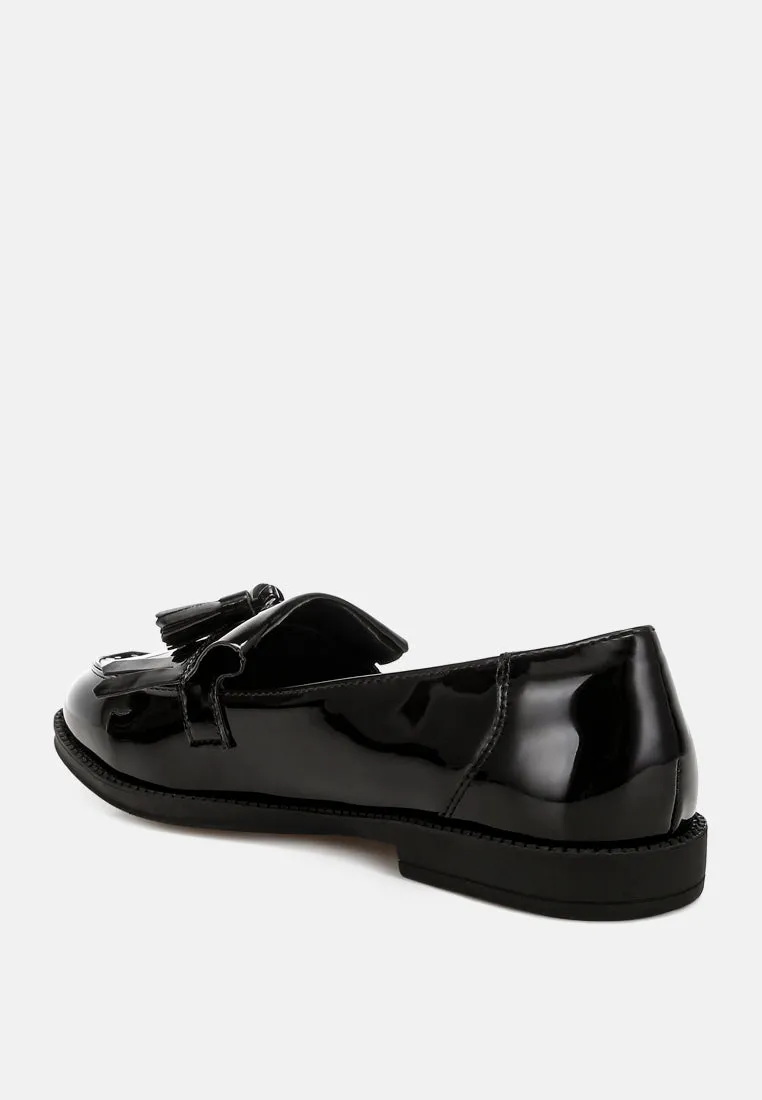 Tassel Faux Leather Loafers By Ruw