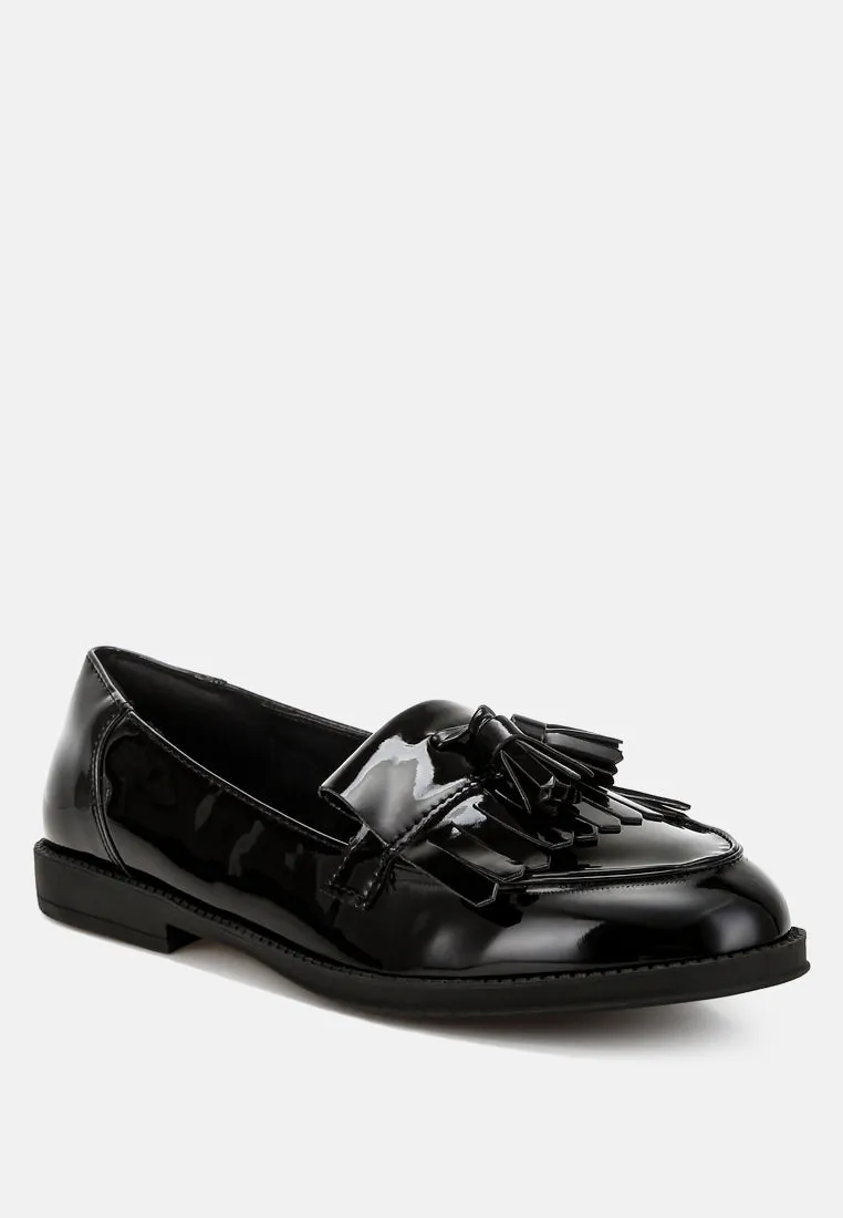 Tassel Faux Leather Loafers By Ruw