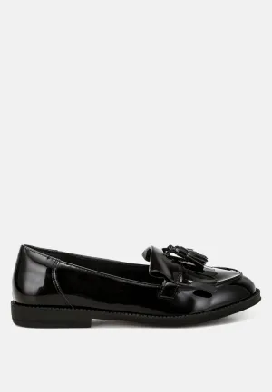 Tassel Faux Leather Loafers By Ruw