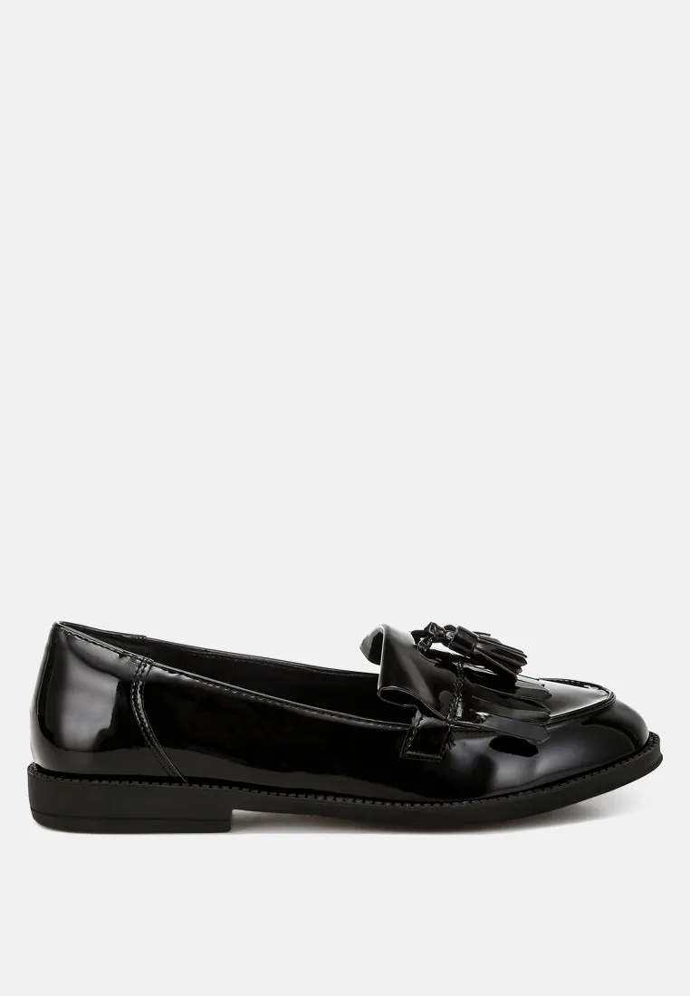 Tassel Faux Leather Loafers By Ruw