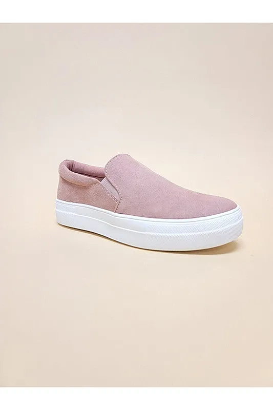 Tessa Slip-On Casual Sneakers – Vegan Leather, Comfortable Fit