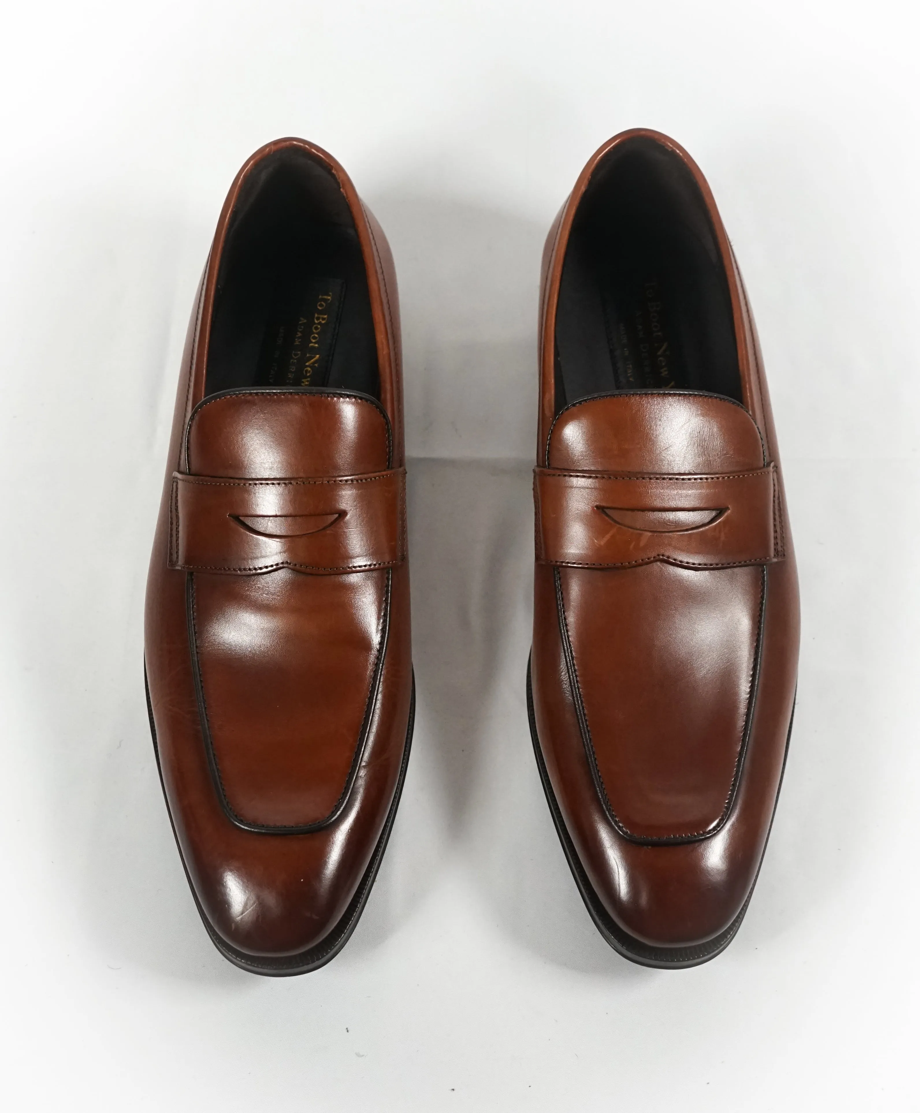 TO BOOT NEW YORK - “Dupont” Brown Premium Grade Leather Penny Loafers - 8.5