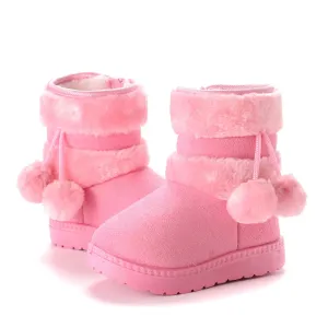 Toddler Little Kids Winter Snow Ankle Boots Non Slip Soft Sole Cotton Snow Boots for Boys Girls Kids Outdoor Winter Walking Shoes Infant Hiking Snow Boots