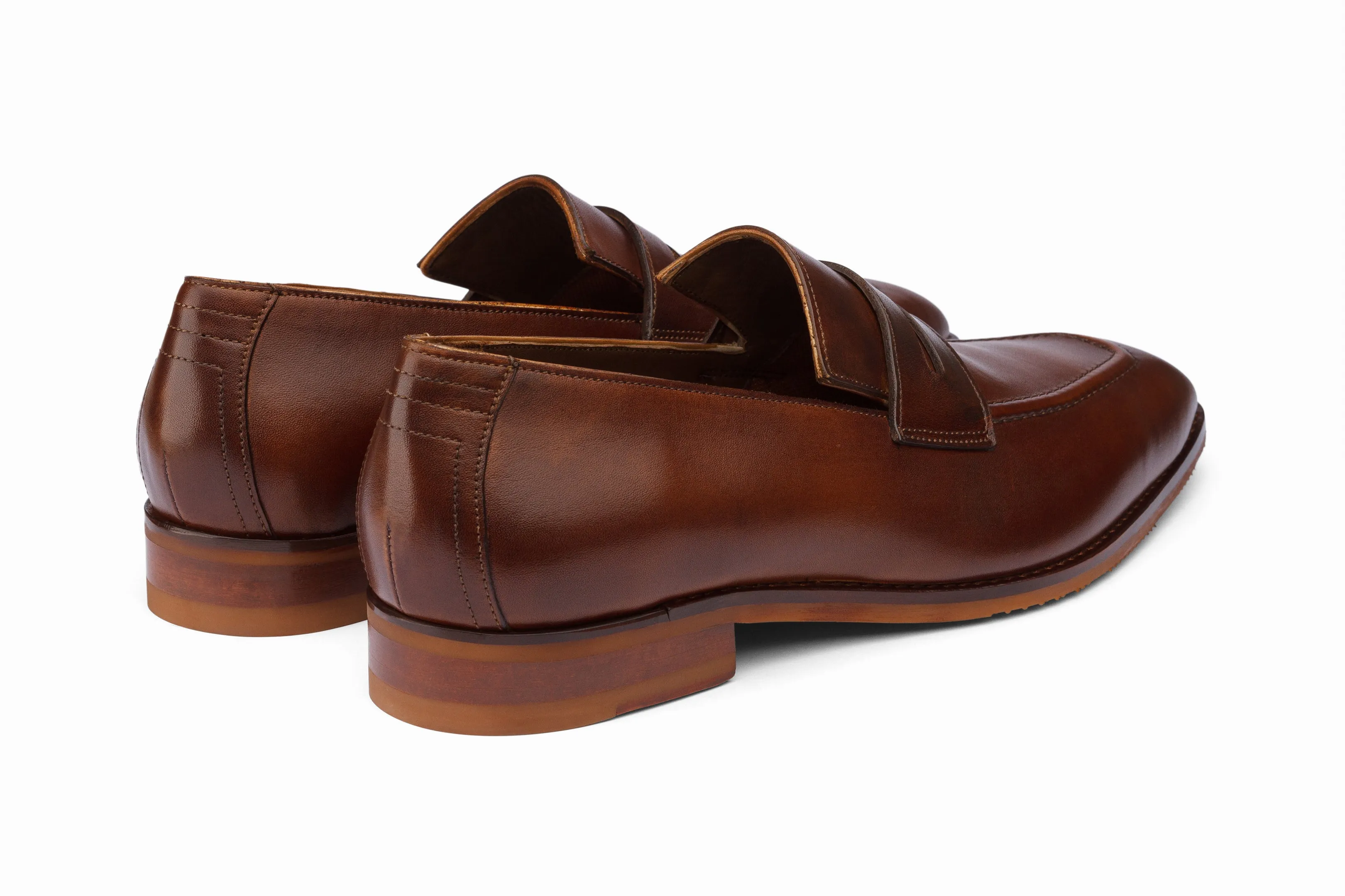 Vegano Penny Loafers - Tobacco
