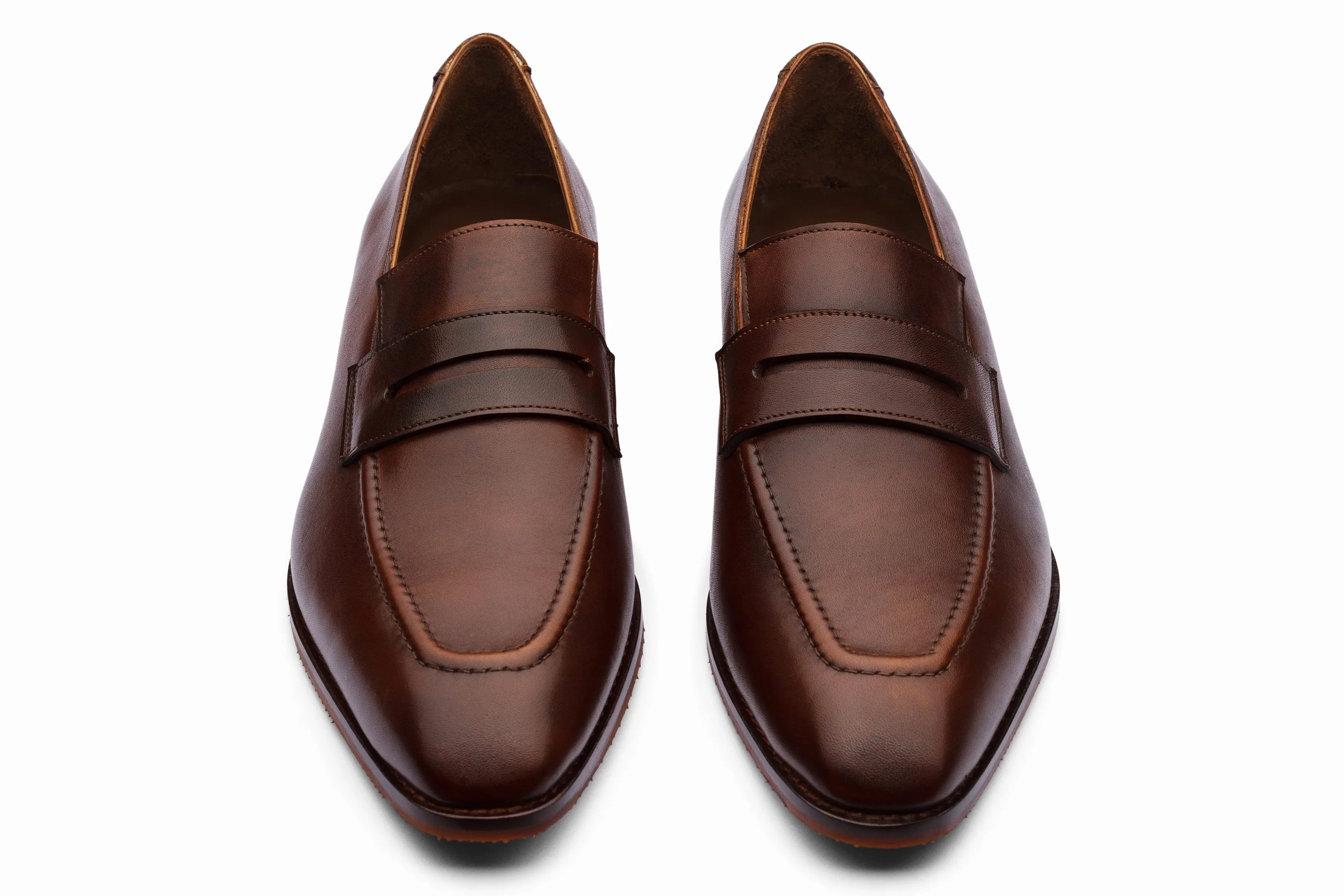 Vegano Penny Loafers - Tobacco