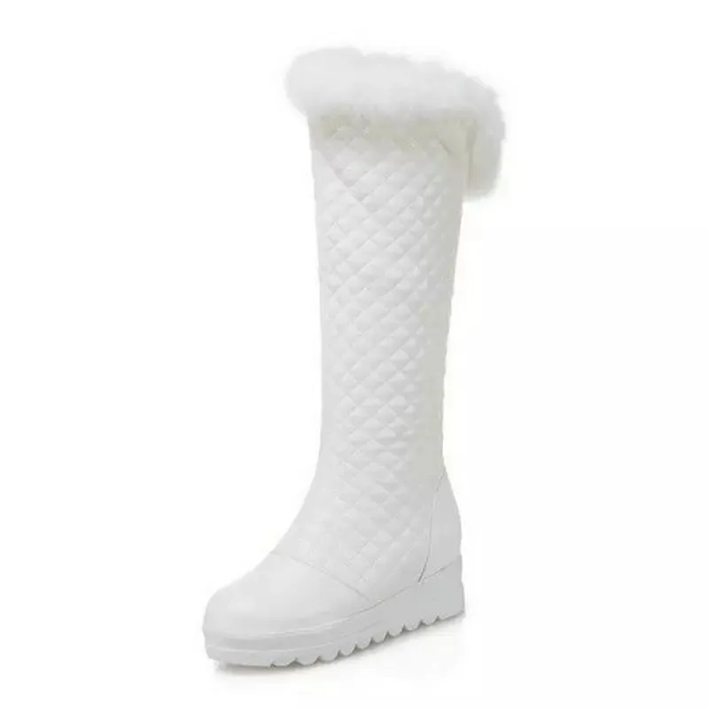 Warm Women Knee High Boots Black Snow Boots