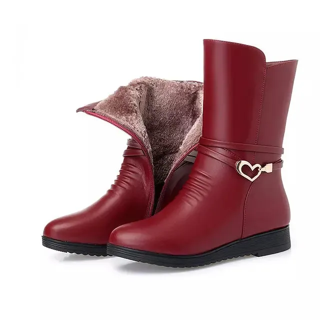 Winter Warm Snow Boots PU Leather